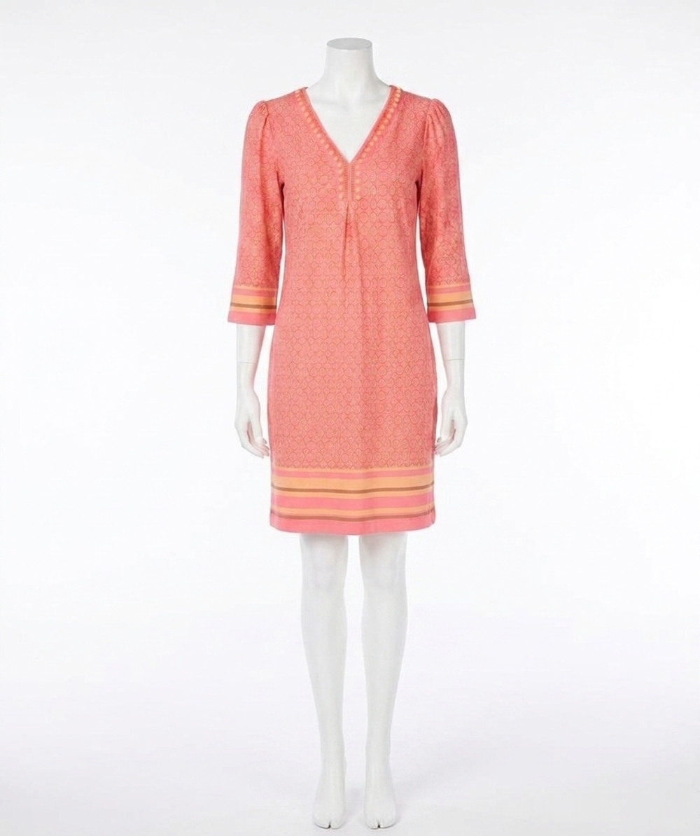 NEW ESQUALO cara chain print dress in coral